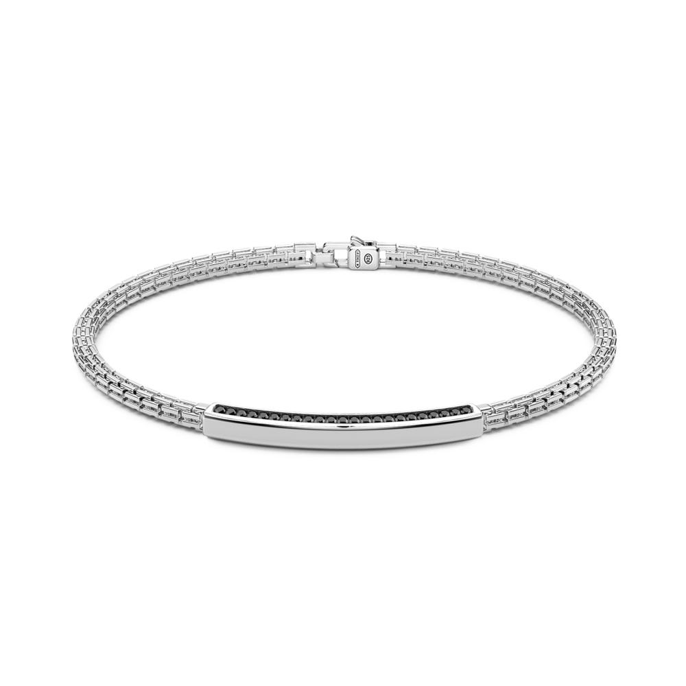 Zancan bracelet ESB154 silver black spinels 20.5cm - ZANCAN