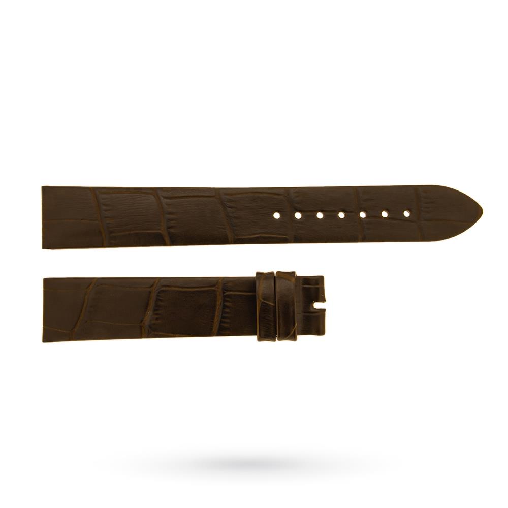 Mido brown crocodile print leather strap 17-16mm - MIDO
