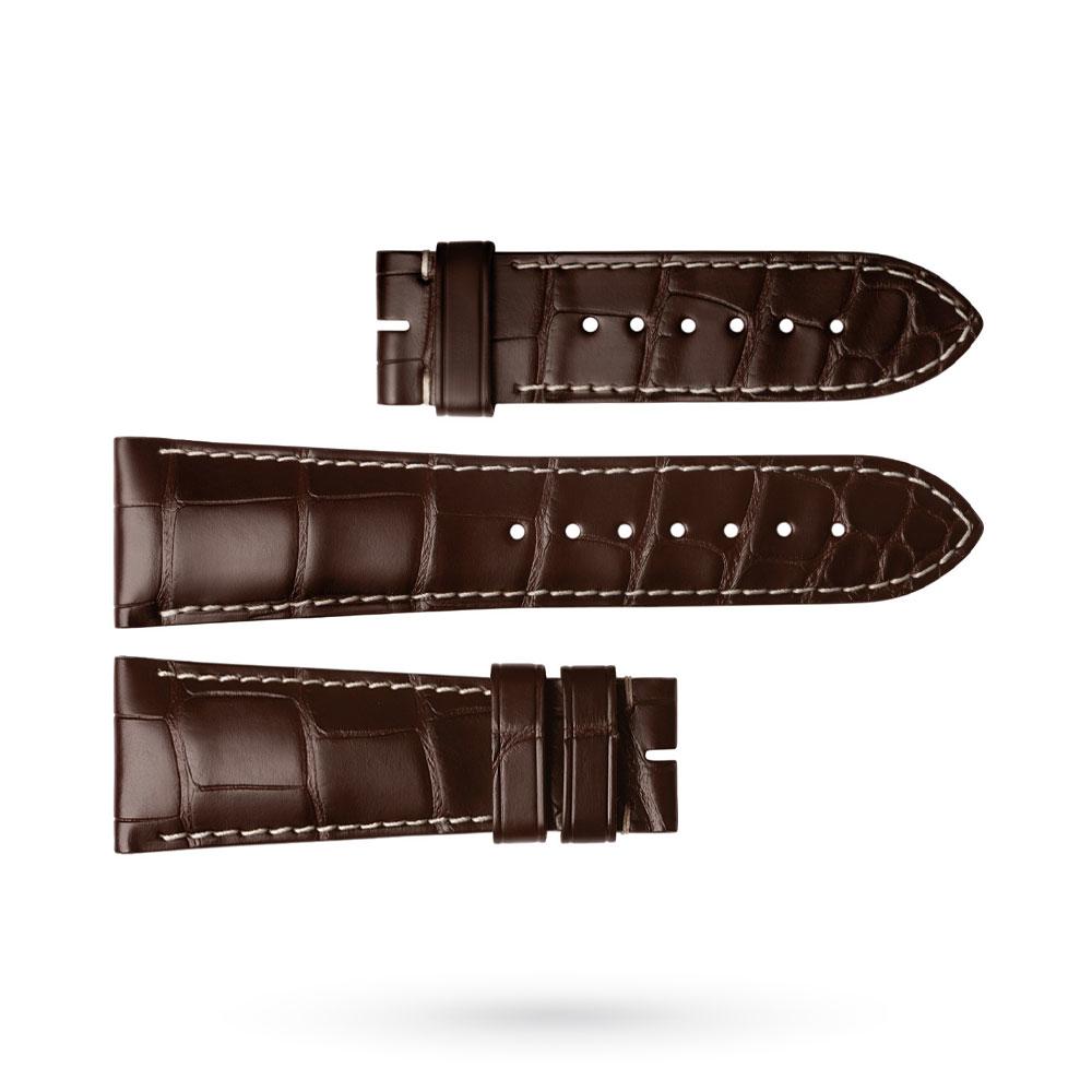 Original Longines alligator leather strap 25-20mm with extension - LONGINES