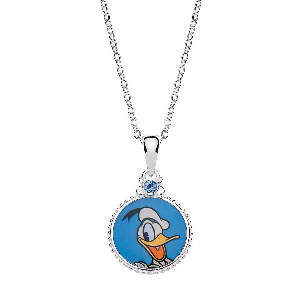 Collana per bambini Disney Donald Duck and Daisy Argento 925 Zircone colorato - DISNEY