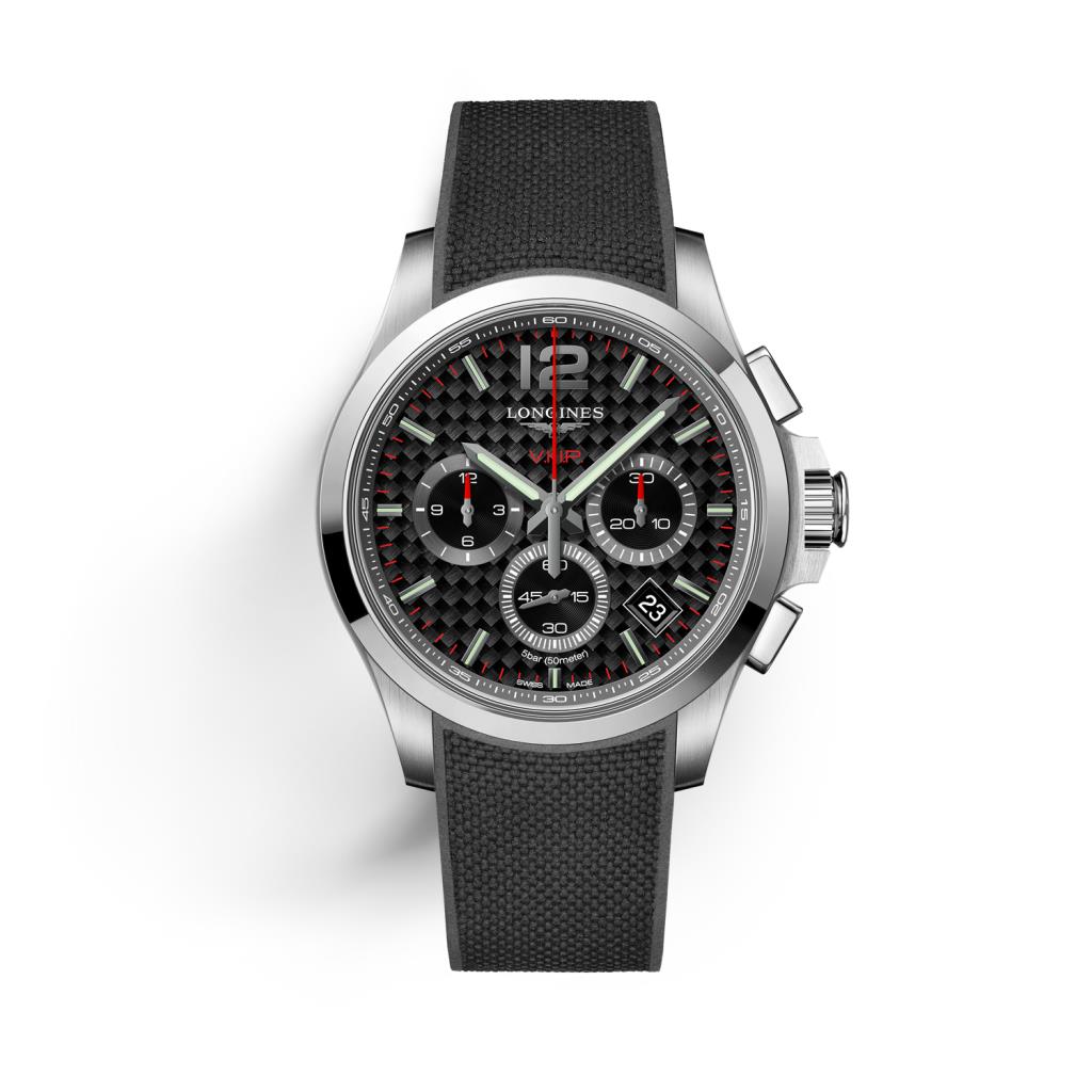 Longines Conquest VHP L3.717.4.66.9 quartz steel black 42mm - LONGINES