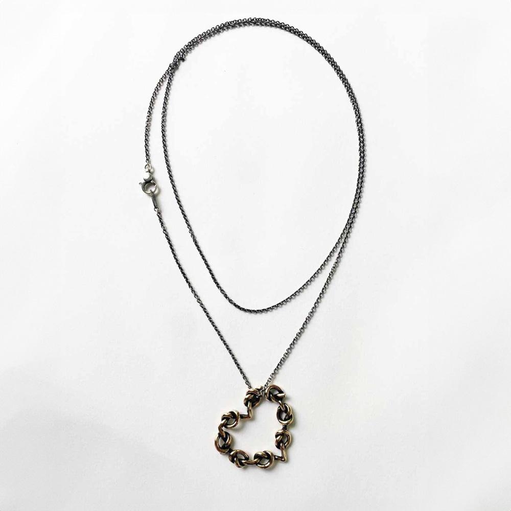  Necklace Heart knots 925 silver - VALENTINO DI LEONARDO