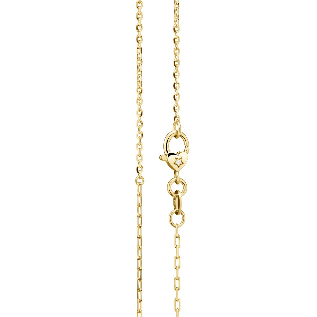 LeBebè necklace 9kt yellow gold chain star diamond 43cm - LE BEBE