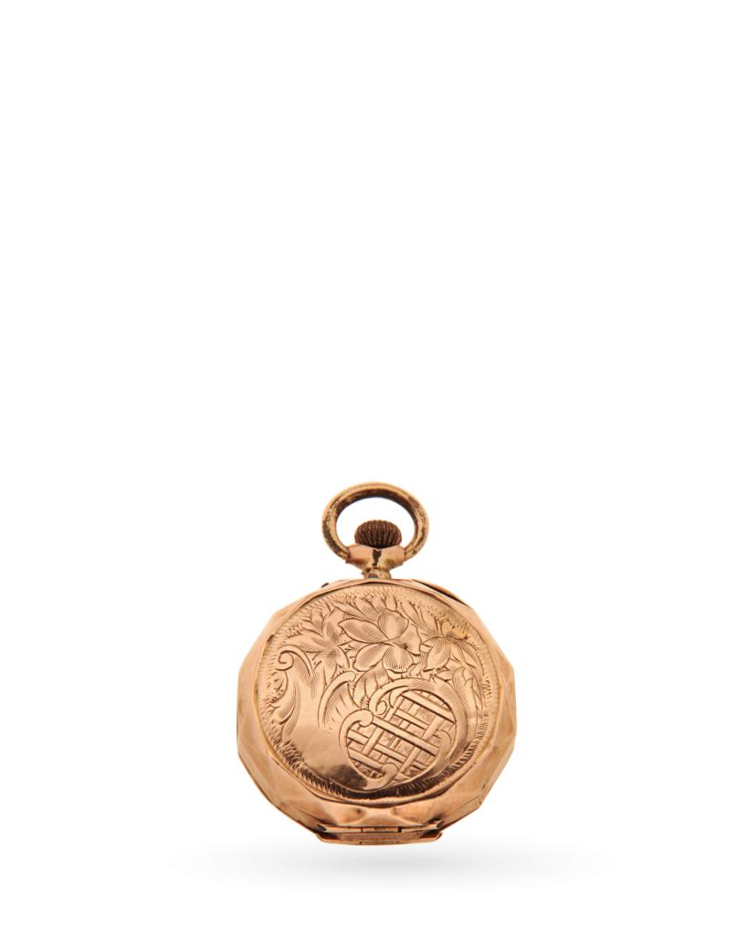 Orologio da tasca vintage piccolo in oro rosa 12kt - LUSSO ITALIANO