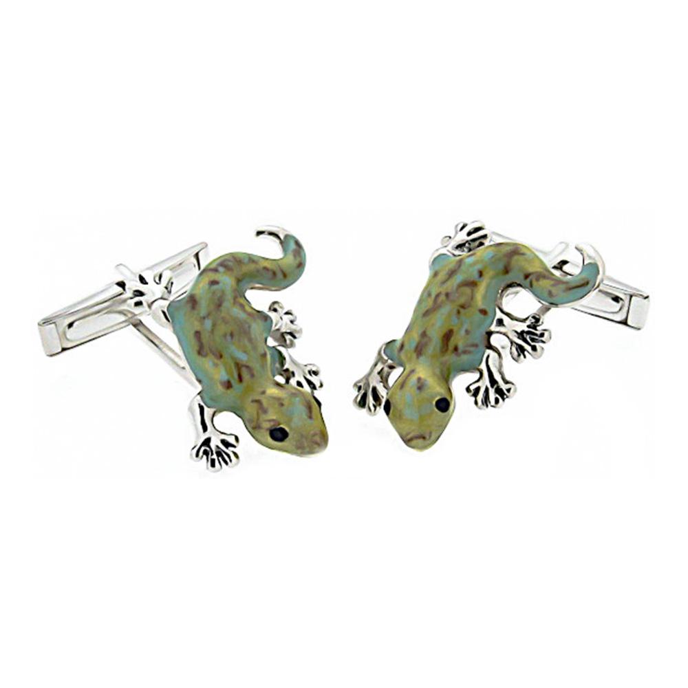  Gecko cufflinks 925 silver - Italian craftsmanship - SATURNO