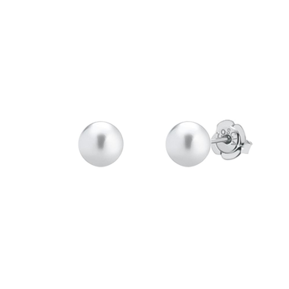 Earrings with white akoya pearl &Oslash; 6,5-7 mm - COSCIA