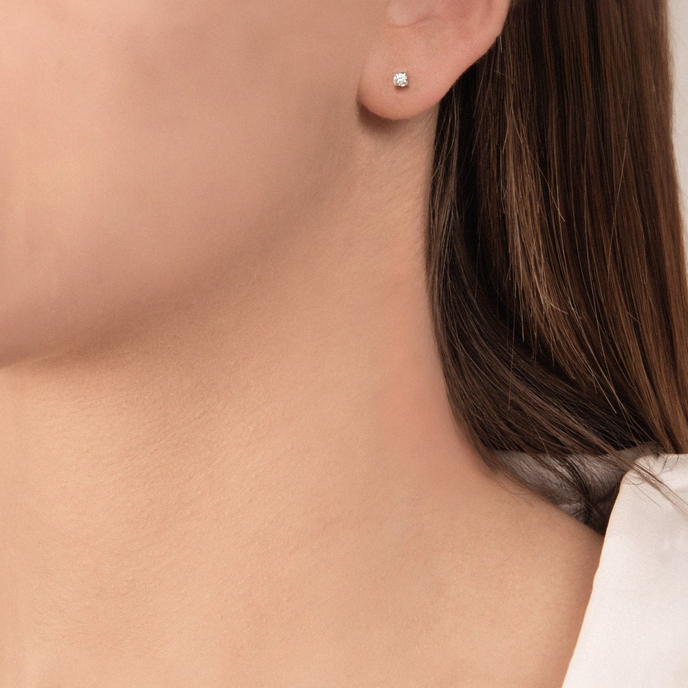  Orecchini punto luce 4 punte con diamanti ~0,05ct totali - MIRCO VISCONTI