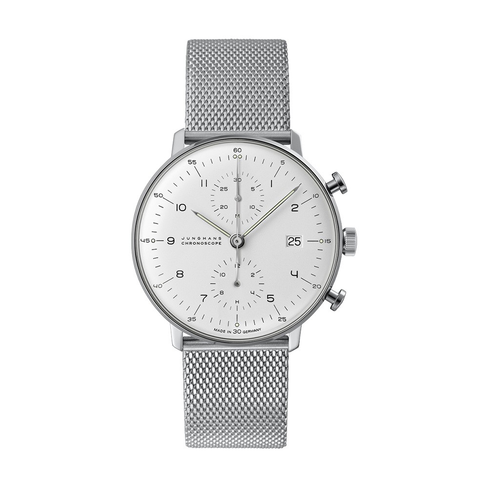 Junghans max bill Chronoscope 27-4003.46 Argento 40,0 mm - JUNGHANS