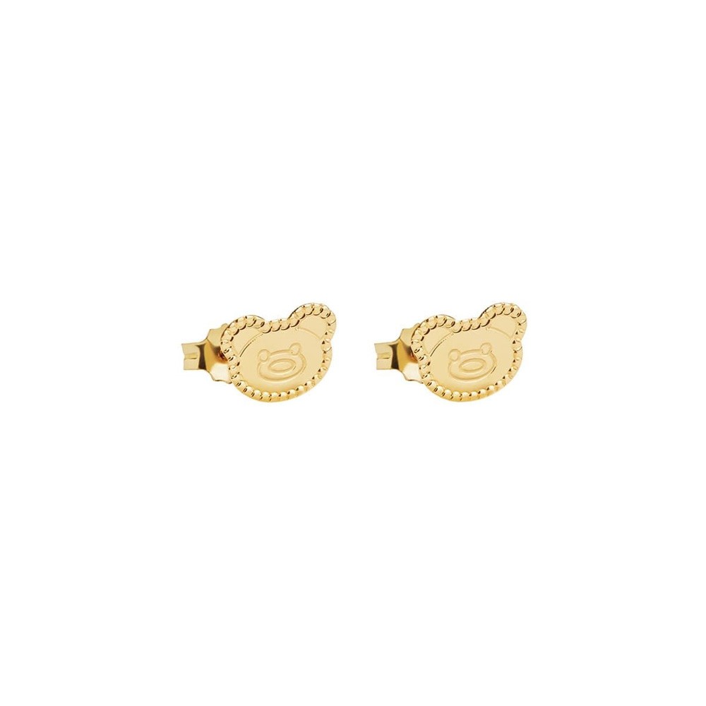 leBebe PMG223 Bear Earrings in Yellow Gold - LE BEBE