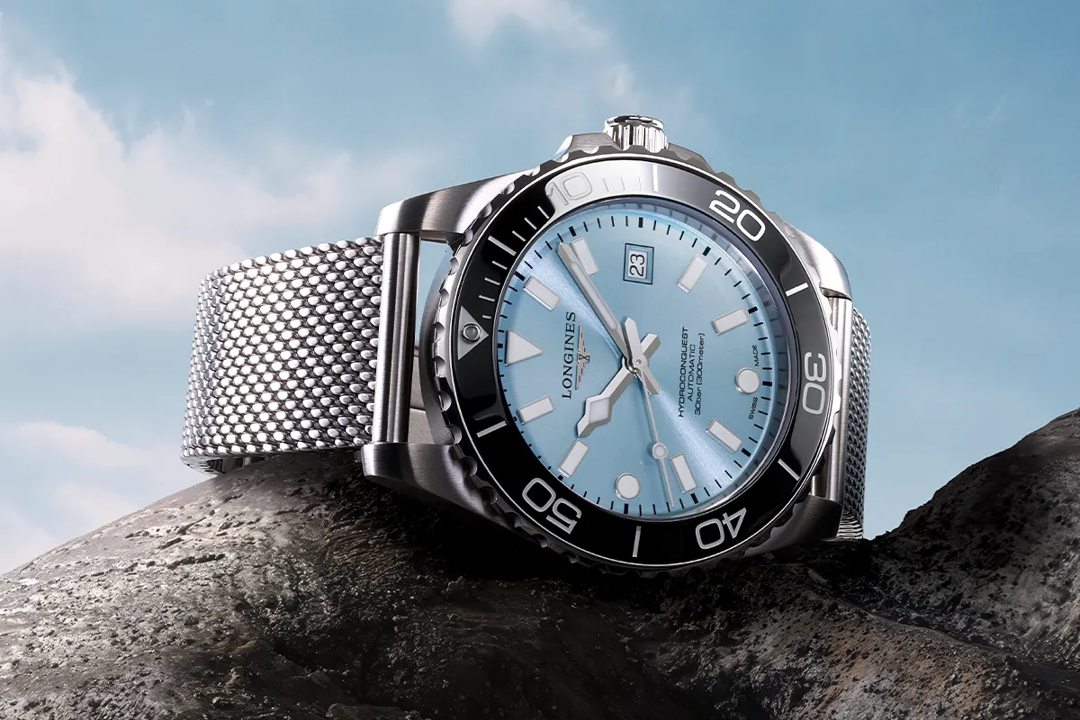 Orologio Longines HydroConquest con quadrante azzurro e bracciale in acciaio